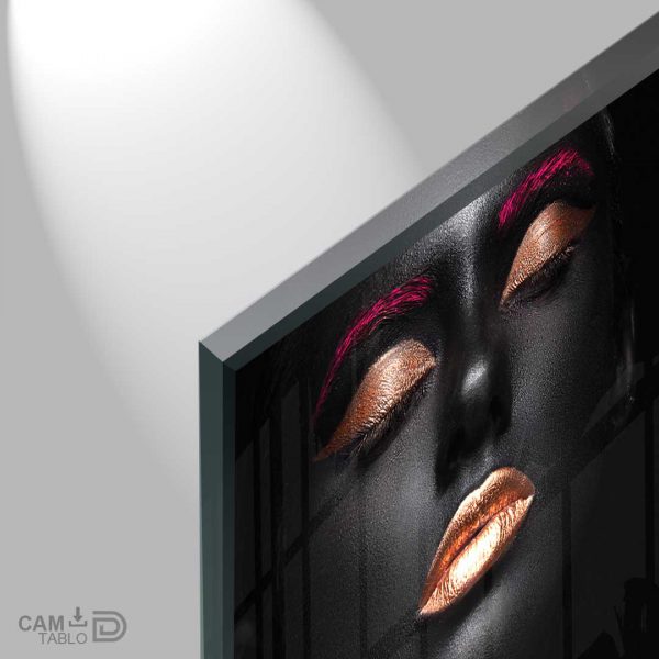 Cam Tablo Afrikalı Kadın - Görsel 6