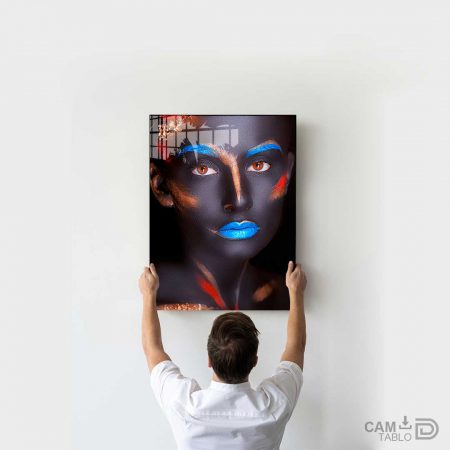 Cam Tablo Afrikalı Kadın - Görsel 3