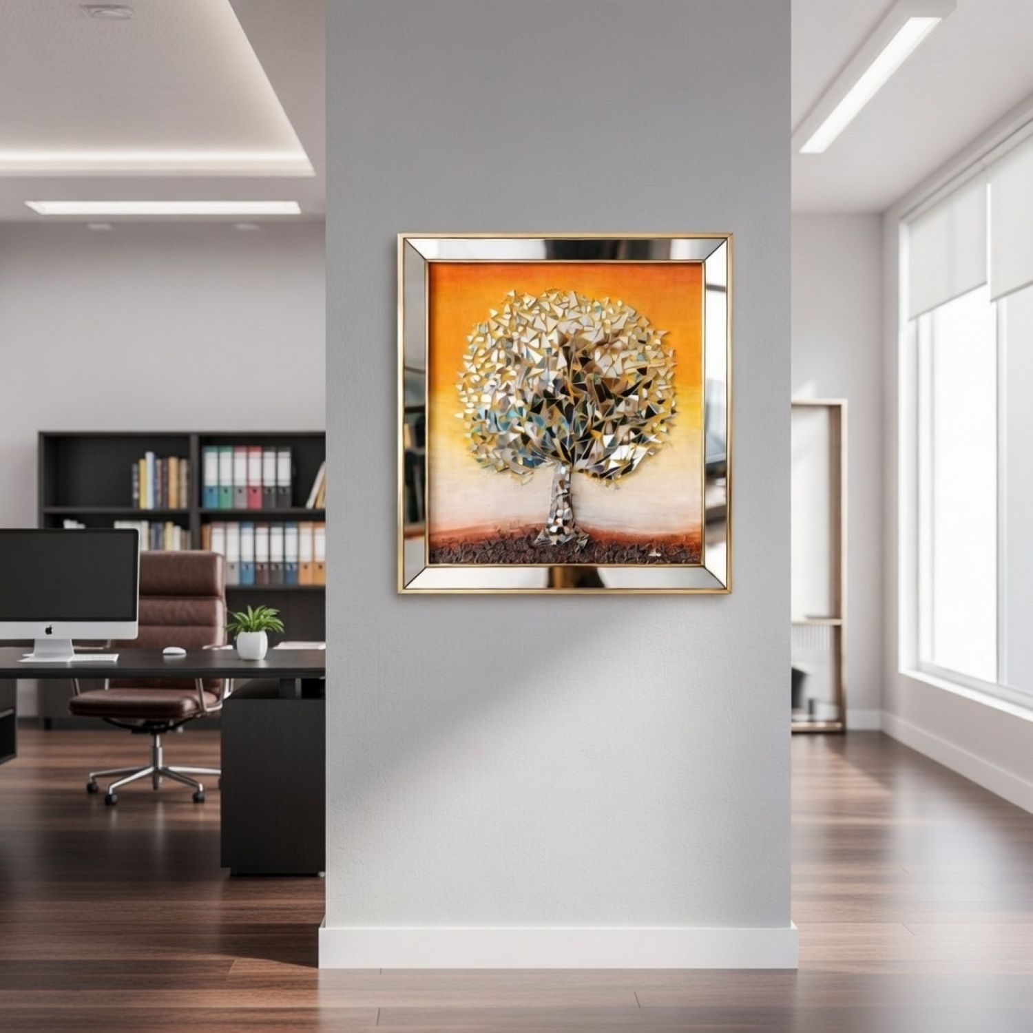 Mozaik Ayna Tablo Ağaç Modeli cam tablo Mozaik Ayna Tablo Ağaç Modeli - Görsel 4